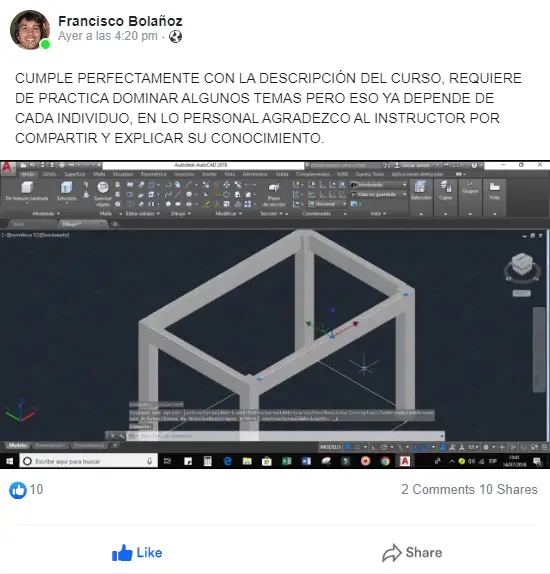 Testimonia autocad Francisco