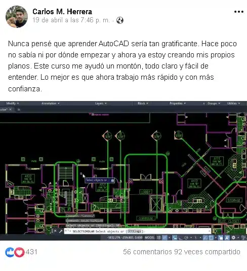 Testimonio curso autocad carlos M